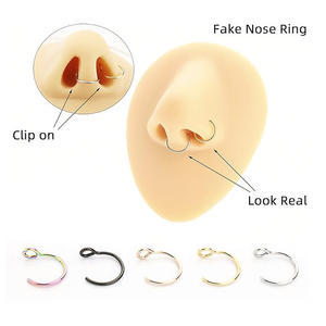 Anillos de Nariz y <span class=keywords><strong>Labio</strong></span> de Acero Inoxidable de 8 mm, Pequeños, con Clip, Imitación, Chapados <span class=keywords><strong>en</strong></span> Oro y Plata, para Mujeres, Hombres, Niñas, Estilo Clásico de Boda - Product Image 5