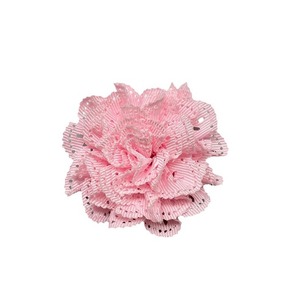 Flor de tela de encaje de 6.5 cm tejida a mano para accesorios para el cabello, ropa, zapatos, sombreros, decoraciones DIY - Product Image 5