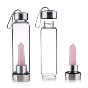 Bouteille d'<span class=keywords><strong>eau</strong></span> en cristal de Quartz, gourde en verre, avec cristaux, 10 ml - Product Image 6