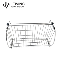45x24x13cm Panier Suspendu en Fil Metallique Plaque Reglable Incline Supermarche Rayon Snack