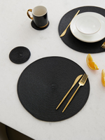Vente en gros Napperon moderne en plastique de luxe Tabletex Tapis de table à manger en PP tissé tressé résistant à la chaleur Classique pour restaurants