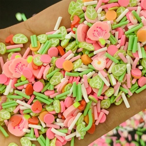 50g plastique fleur de pêcher polymère argile tranches feuille mixte marguerite arrose confettis Slime charges Nail Art fleur artificielle - Product Image 3