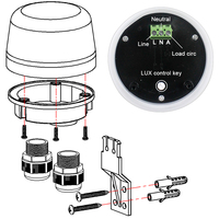Capteur de contrôle automatique extérieur 220 V avec détection de l'aube et du crépuscule, type de verrouillage électronique, pour éclairage
