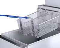 Friteuse à gaz professionnelle à 2 bacs pour frites et poulet, à vendre