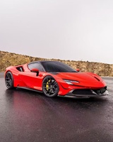 Body Kit Serat Karbon Kering Ferrari SF90, Diffuser Spoiler Bibir Depan Serat Karbon SF90 RY, Side Skirt, Fender SF90