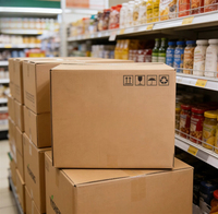 Boîte d'expédition en carton ondulé pour l'emballage logistique, solide, durable, taille personnalisée, vente en gros d'usine