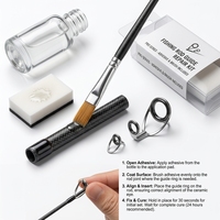 Kit de réparation de canne à pêche : Ensemble de remplacement de anneaux de guidage et accessoires d'entretien pour la réparation de cannes et le bricolage
