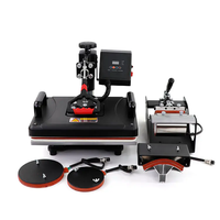 Presse à chaud manuelle 8-en-1 pour tasses, casquettes, t-shirts, coques de téléphone, cadres photo - 110V/220V, garantie 1 an