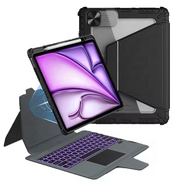 Nillkin Magnetic Keyboard Case for iPad Pro 13 M4 Air 11 2024 Detachable Back Light iPad Cover Multi-Touch for iPad Pro 11 Inch
