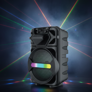 ABS-8102 2026 Trend Factory - Altavoz Portátil Personalizado con Barra LED <span class=keywords><strong>de</strong></span> Colores, Bajos Profundos, Un Solo Altavoz <span class=keywords><strong>de</strong></span> 8 Pulgadas para Karaoke Familiar - Product Image 2