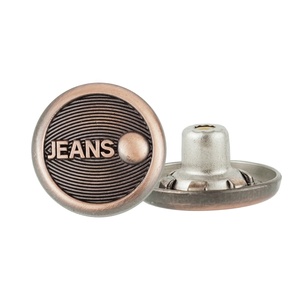 Jinyi <span class=keywords><strong>Button</strong></span> Factory OEM ODM Classic Relieve Grabado Logo Diseño Personalizado <span class=keywords><strong>Denim</strong></span> Botones Jeans Botón y Remaches para Ropa - Product Image 2