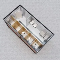 Maisons préfabriquées modulaires portables abordables, maisons préfabriquées en panneaux sandwich prêtes à l'emploi