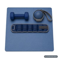 Kit de Pilates Antidérapant de Haute Qualité 4 Pièces avec Tapis, Haltères, Bande de Résistance et Poids de Cheville – Fournisseur en Gros
