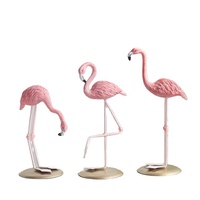 Décoration de la maison Style nordique flamant rose Figurine décoration de la maison fée jardin salon bureau fête de mariage ornement résine artisanat