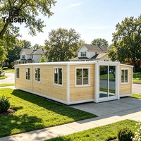Maison mobile compacte 1-2 chambres, étanche, pliable, préfabriquée, 20ft 40ft, conteneur extensible de luxe pour supermarché et école