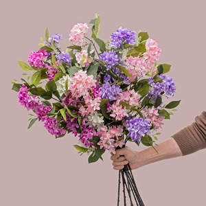 สปริงดรีมแคชเชอร์ดอกไม้ประดิษฐ์สีแดงสีขาวสีชมพูตกแต่งงานแต่งงานทำด้วยมือจัดดอกไม้สำหรับตกแต่งบ้าน - Product Image 2