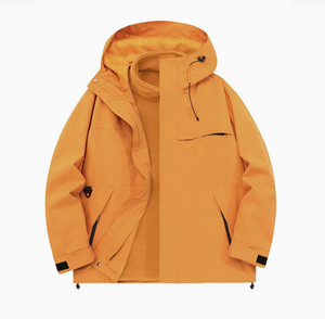 Vestes d'extérieur imperméables à capuche pour hommes et femmes, automne-hiver, 3XL, respirantes, coupe-vent, résistantes à l'eau, fermeture éclair unie, tissées - Product Image 5