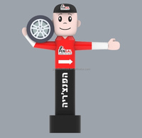 Nouveau Design Tire Shop Promotion Wave Hand Boy Dancer Advertising Displayer Fashion Tire Shape Balloon Tube Man Tire Dancer