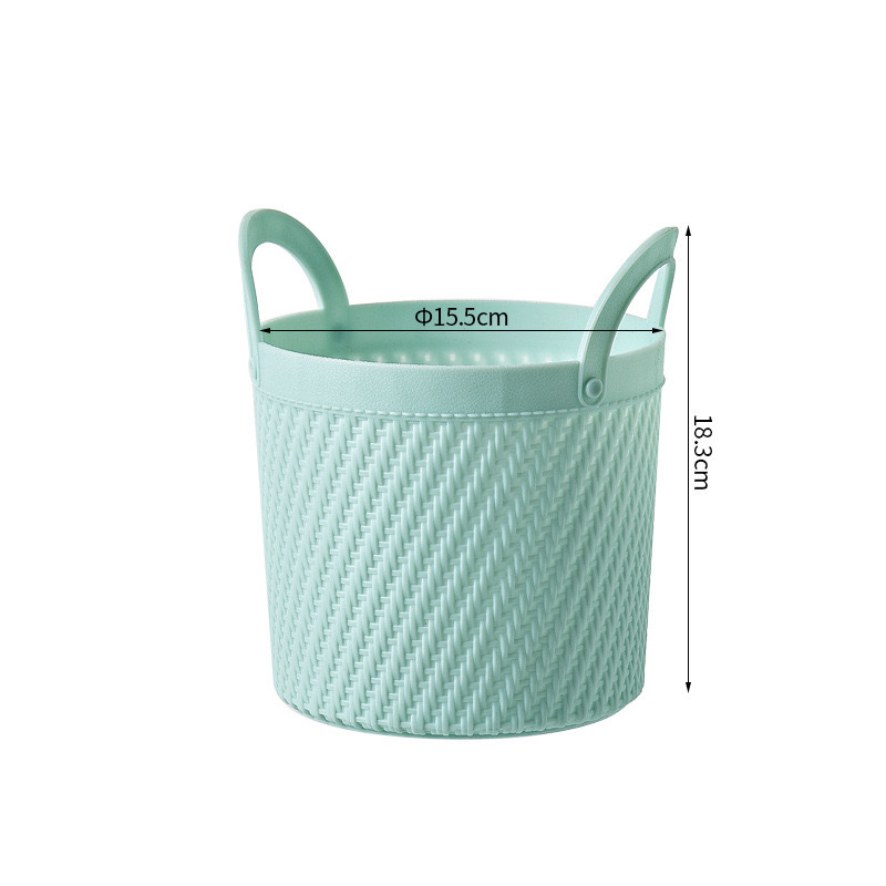 Petite taille [bleu] style rotin tressé