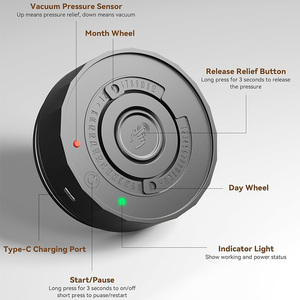 New Arrival tự động chân không cà phê Canister với dày lọ thủy tinh gia dụng tươi mát bảo quản cà phê <span class=keywords><strong>container</strong></span> - Product Image 3