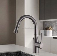 Robinet de salle de bain mural moderne en SUS304, finition chromée, monotrou, rotatif, mitigeur chaud/froid de haute qualité