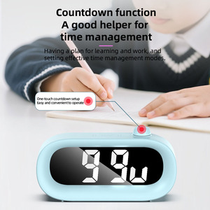 Nhà máy bán buôn sản phẩm bán hàng nóng đồng hồ báo thức thiết kế đơn giản màu sắc khác nhau hai phiên bản màn hình lớn hiển thị - Product Image 5