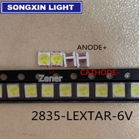 100PCS LEXTAR For maintenance Konka Changhong Amoi LCD TV backlight LED strip lights 1210 3528 2835 SMD LED beads 6V