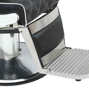 Chaise de barbier HZ8752D noire inclinable, rotation à 360 degrés, hauteur réglable, usage commercial - Product Image 2