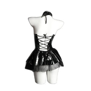 Sexy Little Devil Girl Black Patent Leather Dress 8082 Women Fancy Costume Role Play Outfit - Product Image 4