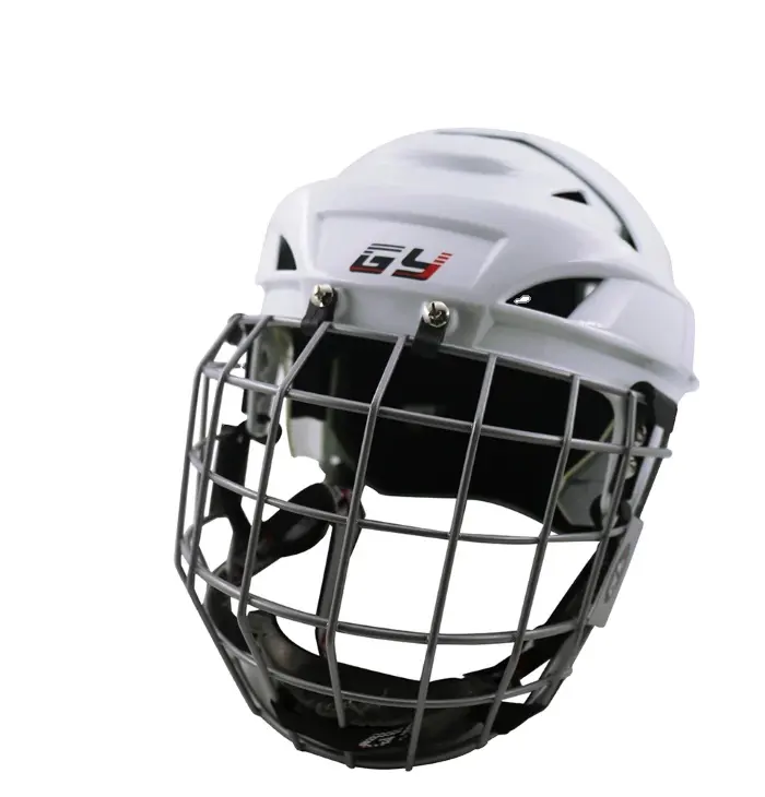 NOVA Tecnologia Premium 3D treliça impressão D3O Popular Confortável Foam Ice Hockey Helmet Combo com Full Face Cage