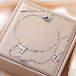 Pulsera de Dedo con Estrella de <span class=keywords><strong>David</strong></span> <span class=keywords><strong>y</strong></span> Circonita Transparente Myshape, Pulseras de Acero Inoxidable Color Dorado para Mujer, Amuleto, Joyería Judía, Regalo - Product Image 2