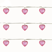 Cœur d'amour en cristal pour mariage, fête, 10 20 40 LED, décoration romantique de la saint-valentin, guirlande lumineuse féerique