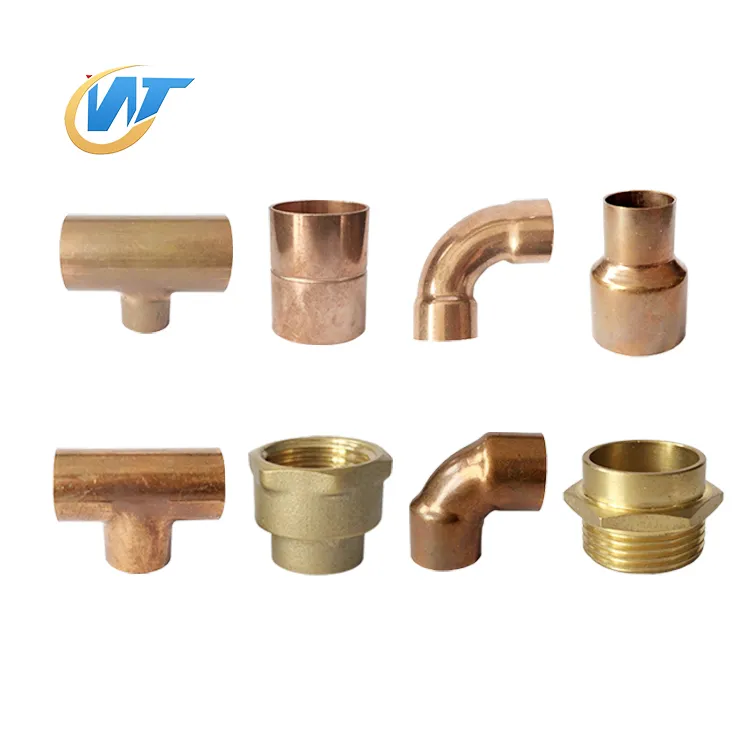 Copper Pipe Cap 1 Inch Threaded End Brass Pipe Nipple 1/4 Inch Copper Material Copper Socket Fitting 1/2 Inch Female Thread