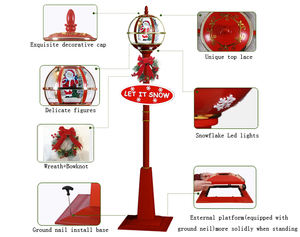 Figura de <span class=keywords><strong>farola</strong></span> de Navidad de gran tamaño, con luz - Product Image 4