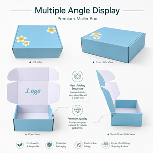 Eco-Friendly Recyclable Biodegradable Corrugated Board Boxes for Skincare <b>Packaging</b> Embossing Custom Face Cream Essential Oil - Product Image 2