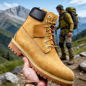Bottes de randonnée antidérapantes respirantes, chaussures de sécurité pour hommes et femmes, embout en acier, imperméables, résistantes aux chocs, pour travaux industriels et de construction - Product Image 1