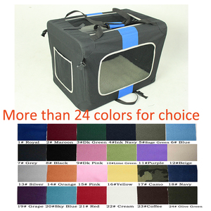 Caisse pliable de Style de luxe pour chien nouveau Style tissu doux transporteur pour animaux de compagnie motif solide Durable Oxford métal emballé boîte plateau en plastique - Product Image 2
