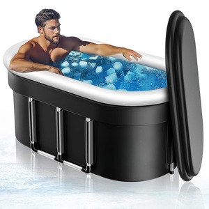 Nouvelle version <span class=keywords><strong>XL</strong></span> <span class=keywords><strong>Baignoire</strong></span> ovale pour bain de glace de 175 gallons - <span class=keywords><strong>Baignoire</strong></span> portable à 6 couches, <span class=keywords><strong>baignoire</strong></span> encastrable <span class=keywords><strong>pliable</strong></span> avec couvercle, <span class=keywords><strong>baignoire</strong></span> de plongeon froid - Product Image 1