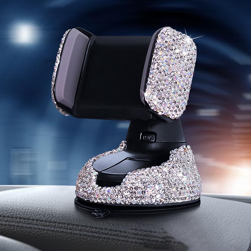 Универсальный автомобильный держатель для мобильного телефона, с кристаллами