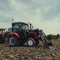 Tracteur compact économique avec chargeur et capacité de rétrocaveuse, rétrocaveuse diesel, mini-tracteur compact 4x4