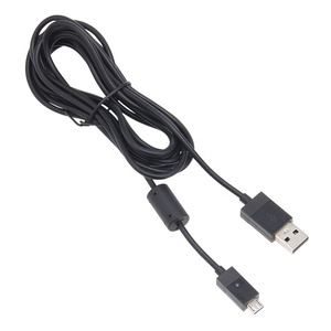 Đen 2.75m dài <span class=keywords><strong>Micro</strong></span> <span class=keywords><strong>USB</strong></span> sạc cáp sạc cho Sony PlayStation <span class=keywords><strong>PS4</strong></span> Xbox một bộ điều khiển trò chơi chơi dây điện - Product Image 3