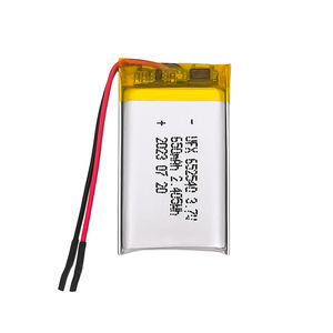OEM 3.7v <span class=keywords><strong>650mah</strong></span> 충전식 리포 리튬 폴리머 652540 파우치 셀 장난감 가전제품용 - Product Image 1