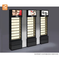 Vitrine de magasin optique haut de gamme stockage de lunettes au sol affichage de lunettes de soleil verrouillable vitrines optimales pour lunettes