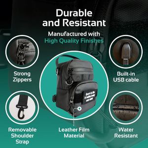 Sac bandoulière magnétique pour sport et gym, avec sangle amovible, porte-bouteille isotherme et compartiment magnétique isolé mural - Product Image 2