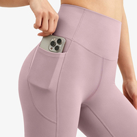 Leggings Capri Athlétiques Femme Double Face Ultra Extensibles Effet Seconde Peau Séchage Rapide Respirants Effet Remonte-Fesses et Amincissant Ventre Plat