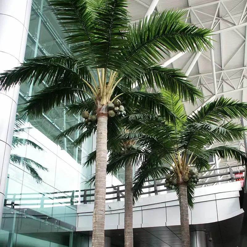 Palma artificiale alta simulazione decorazione esterna albero di cocco grande albero artificiale all'aperto piante artificiali all'aperto