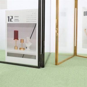 Maxery Brass Khung Kính Bộ Sưu Tập, Cao Cấp Brass Với Rõ Ràng Kính Hiển Thị Khung Tường Treo Khung Ảnh Album Phụ Kiện - Product Image 4