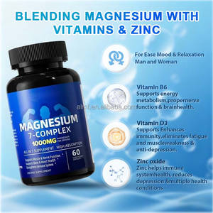 Complexe de <span class=keywords><strong>magnésium</strong></span> 7-en-1 à haute absorption, 1000 mg par dose, avec vitamines D3 et <span class=keywords><strong>B6</strong></span>, soutient la santé musculaire, osseuse et immunitaire, végétarien, pour adultes - Product Image 3