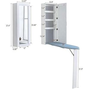 <span class=keywords><strong>Tabla</strong></span> <span class=keywords><strong>de</strong></span> <span class=keywords><strong>planchar</strong></span> <span class=keywords><strong>de</strong></span> madera montada en la pared plegable <span class=keywords><strong>con</strong></span> gabinete <span class=keywords><strong>de</strong></span> almacenamiento - Product Image 6