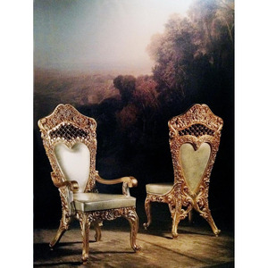 Table d'appoint centrale de style <span class=keywords><strong>baroque</strong></span> classique européen, sculptée à la main, avec accents dorés, table d'appoint en bois de luxe avec feuille d'<span class=keywords><strong>or</strong></span> - Product Image 6